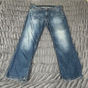 Levis 559 Relaxed Straight Jeans Mens 33x28 Blue Medium Wash Stretch 00559-0340